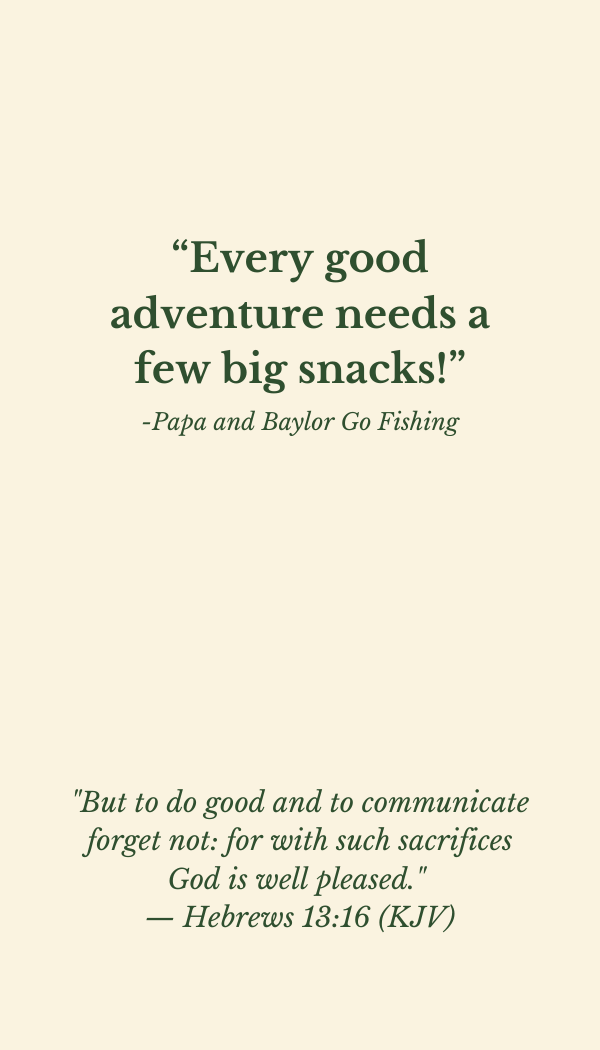 Papa and Baylor Go Fishing Adventure Bundle (Hardcover Picture Book + Tin + Heart Pebble Keepsake) - Image 10