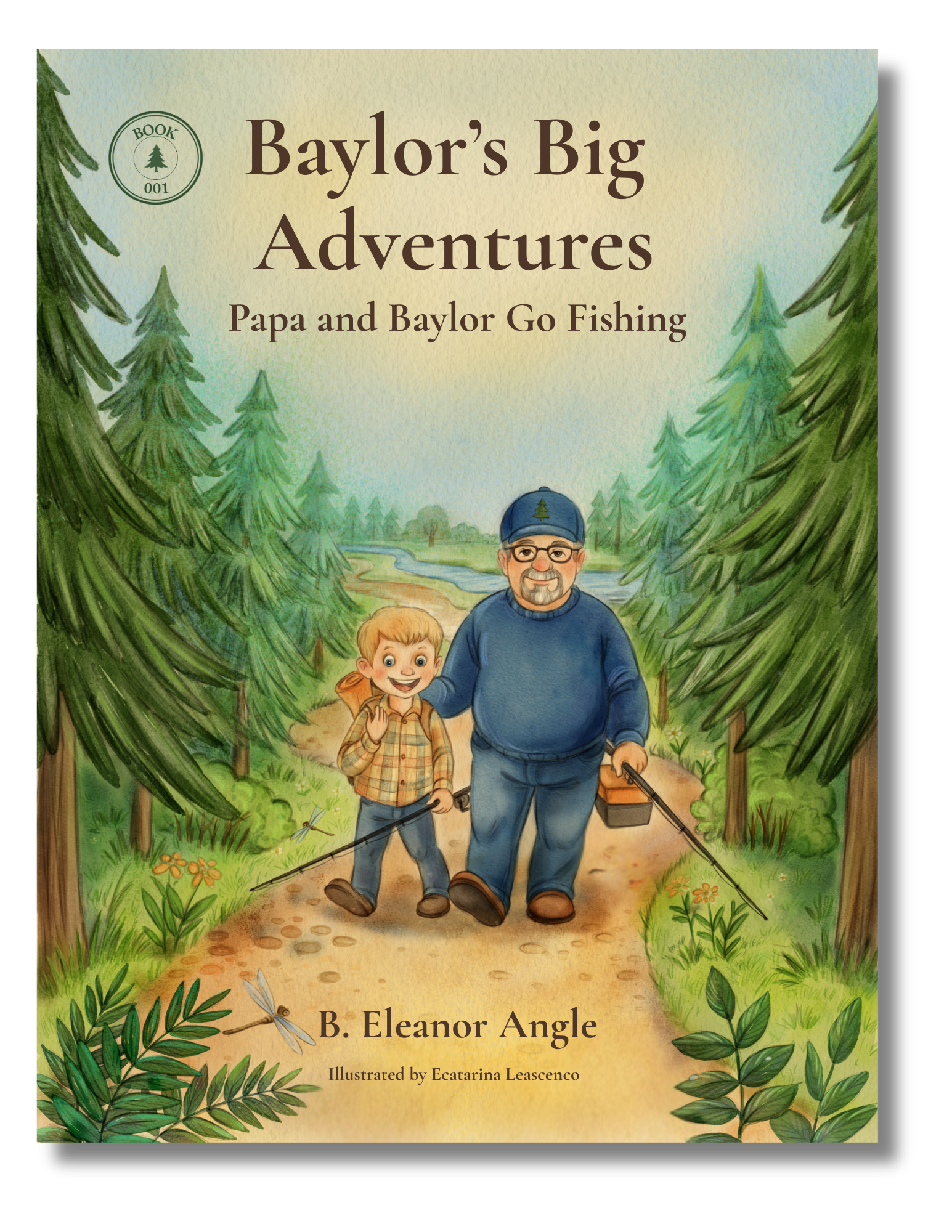Papa and Baylor Go Fishing Adventure Bundle (Hardcover Picture Book + Tin + Heart Pebble Keepsake) - Image 2