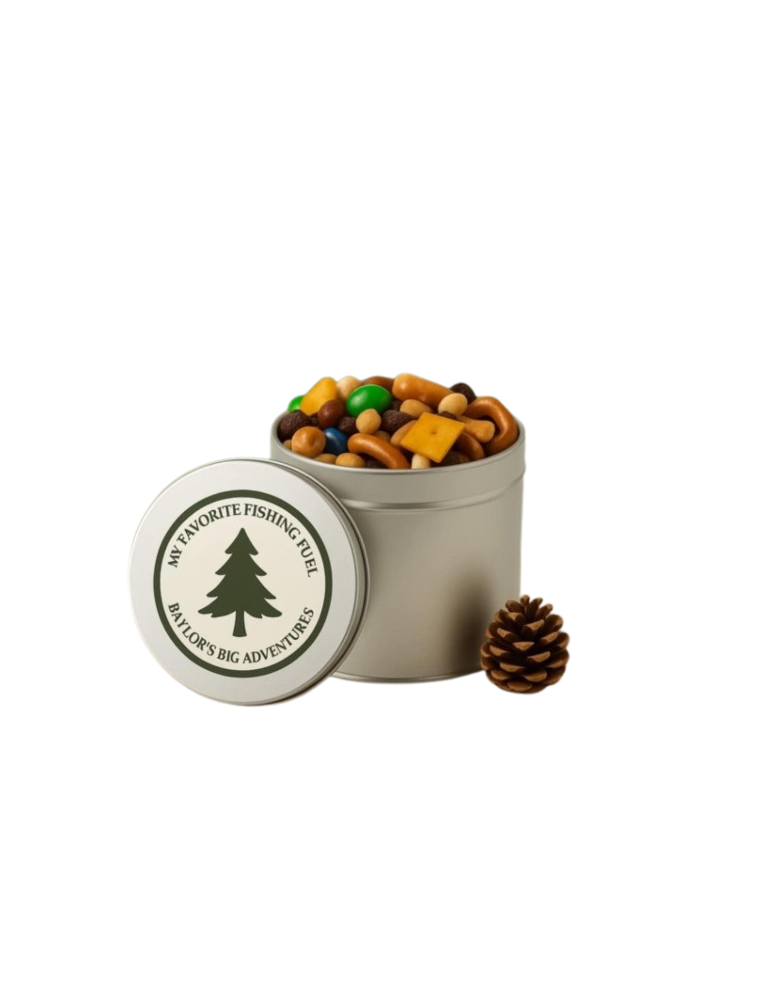 Papa's Fishing Fuel Tin (Keepsake Tin + Trail Mix + Trail Marker 1) - Image 2