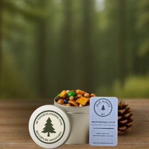 Papa's Fishing Fuel Tin (Keepsake Tin + Trail Mix + Trail Marker 1)